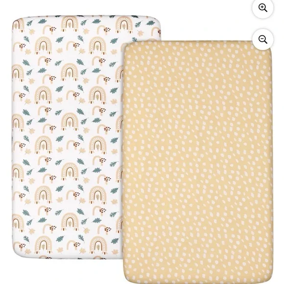 NWT Baby Universal Mini Crib Pack N Play, Fitted Playard Sheet, Autumn, 38"x26" - Picture 3 of 8